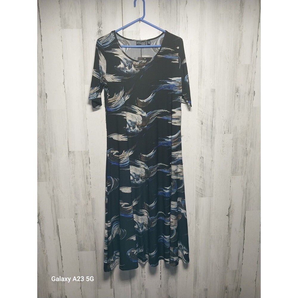 Attitudes by Renee Maxi Dress Como Jersey Large Petite